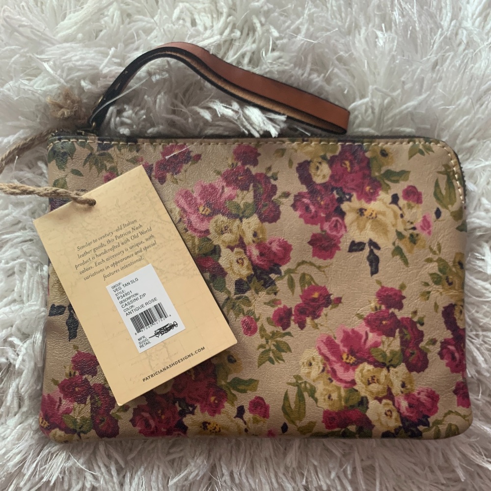 Italian Leather Zip Clutch